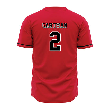 Arkansas State - NCAA Baseball : Andrew Gartman - Red Jersey-1