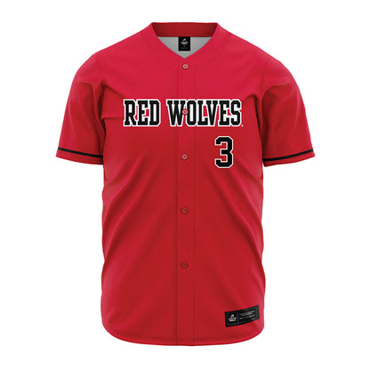 Arkansas State - NCAA Baseball : Jackson Illingworth - Red Jersey-0