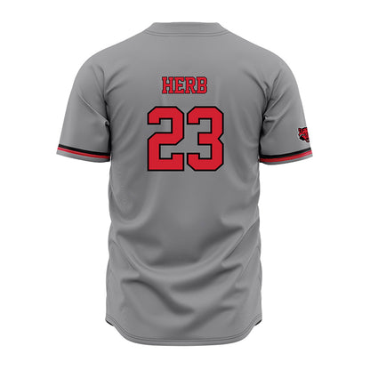 Arkansas State - NCAA Baseball : Tyler Herb - Grey Jersey-1