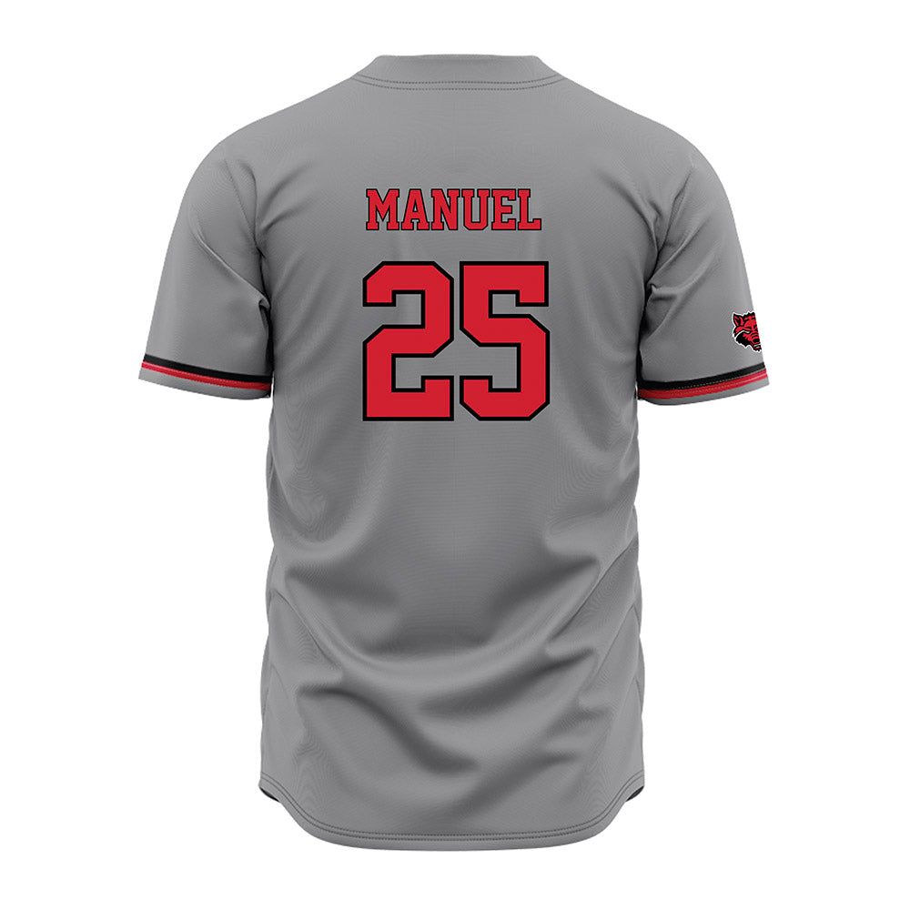 Arkansas State - NCAA Baseball : Cole Manuel - Grey Jersey-1