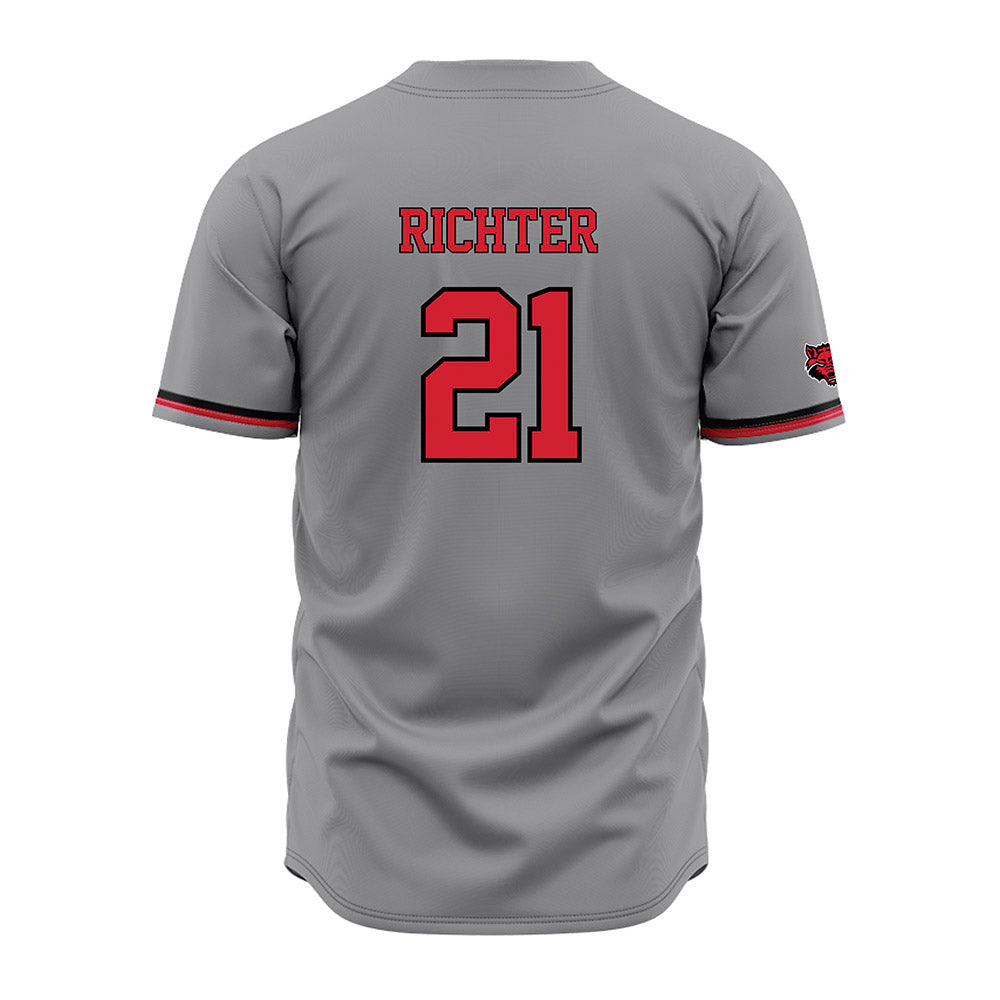 Arkansas State - NCAA Baseball : Chase Richter - Grey Jersey-1
