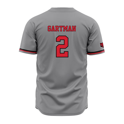 Arkansas State - NCAA Baseball : Andrew Gartman - Grey Jersey-1