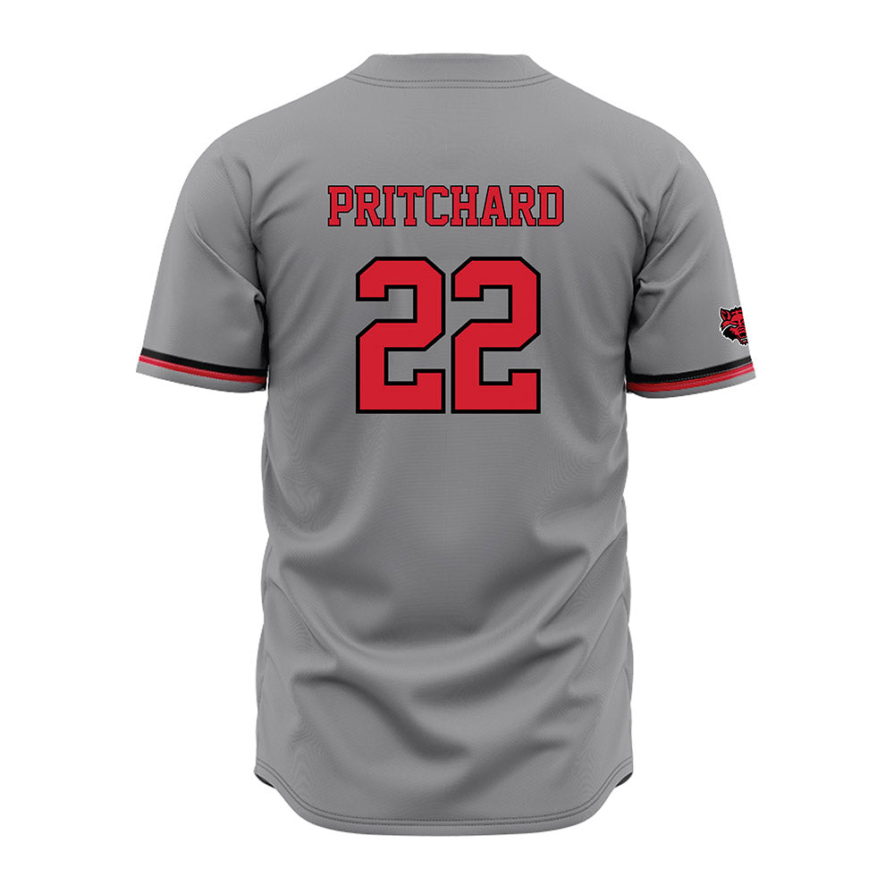 Arkansas State - NCAA Baseball : Wes Pritchard - Grey Jersey-1