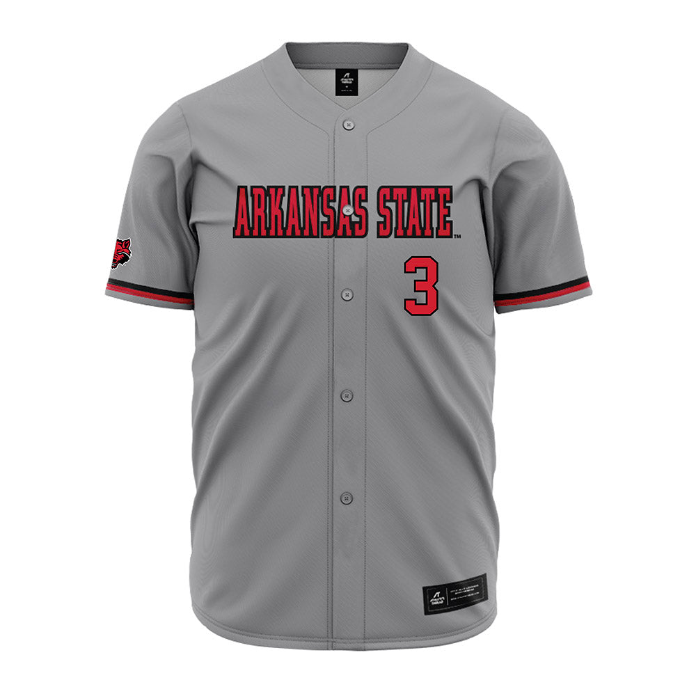 Arkansas State - NCAA Baseball : Jackson Illingworth - Grey Jersey-0