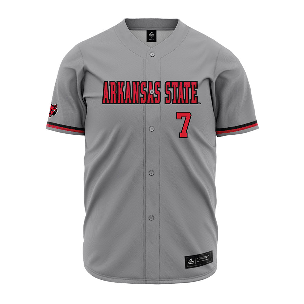 Arkansas State - NCAA Baseball : Cason Campbell - Grey Jersey