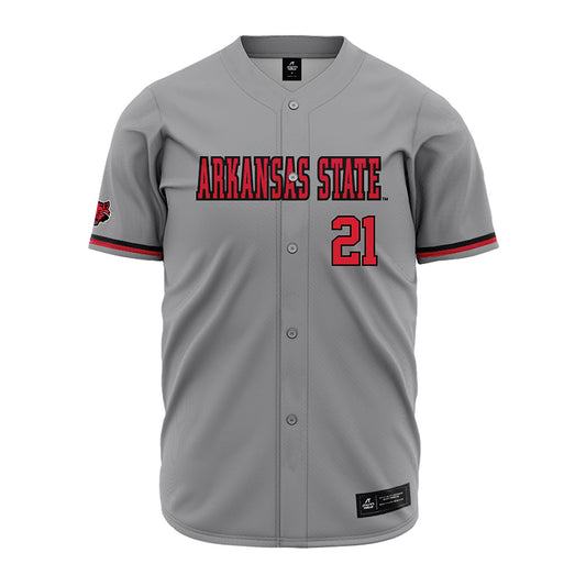 Arkansas State - NCAA Baseball : Chase Richter - Grey Jersey-0