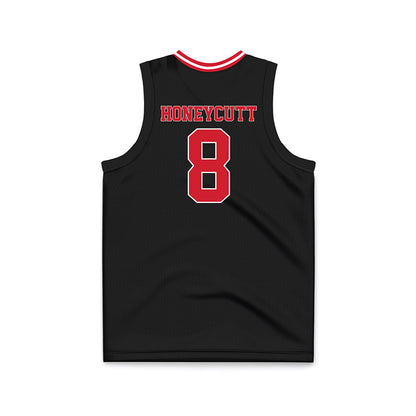Arkansas State - NCAA Men's Basketball : Weston Honeycutt - Black Basketball Jersey-1