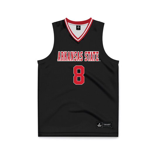 Arkansas State - NCAA Men's Basketball : Weston Honeycutt - Black Basketball Jersey-0
