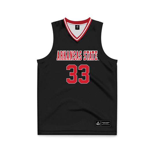 Arkansas State - NCAA Men's Basketball : Layne Taylor - Black Basketball Jersey-0