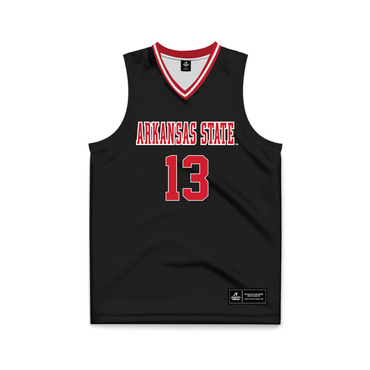 Arkansas State - NCAA Men's Basketball : Diggy Coleman - Black Basketball Jersey-0
