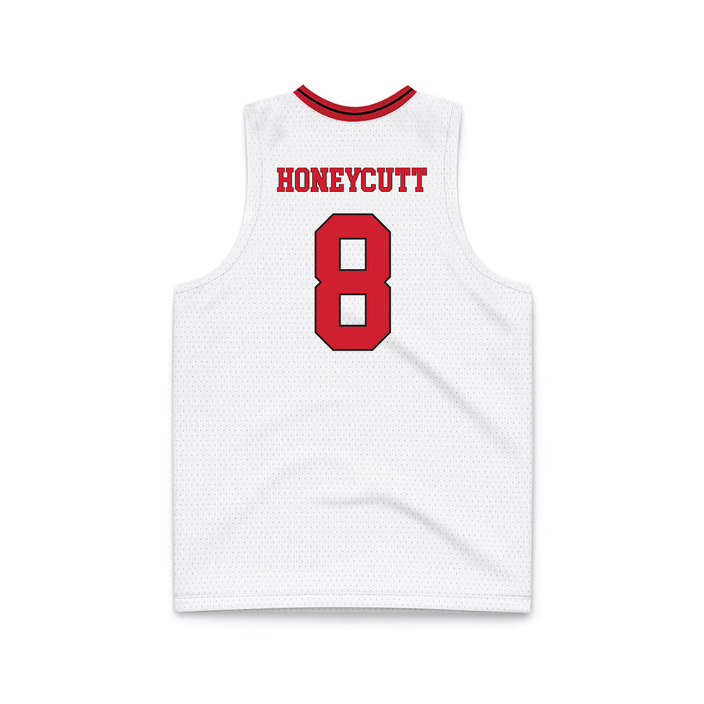 Arkansas State - NCAA Men's Basketball : Weston Honeycutt - White Basketball Jersey-1