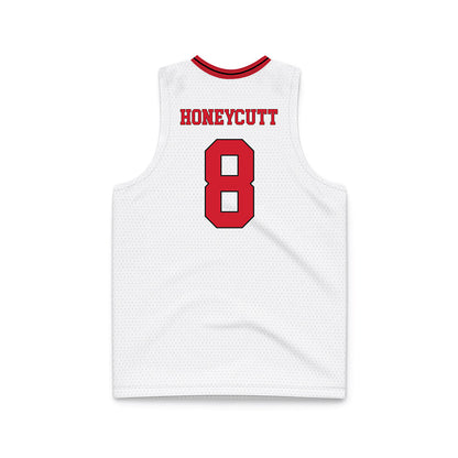 Arkansas State - NCAA Men's Basketball : Weston Honeycutt - White Basketball Jersey-1