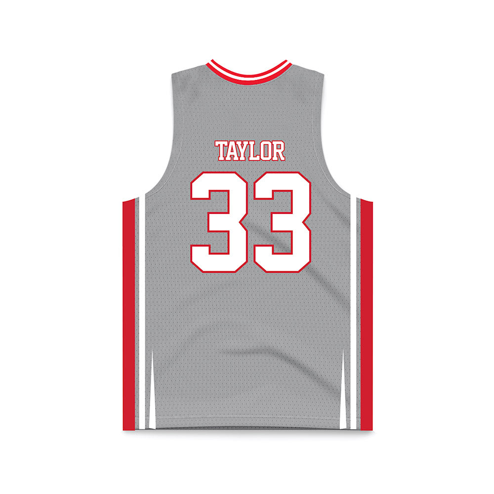 Arkansas State - NCAA Men's Basketball : Layne Taylor - Grey Basketball Jersey-1