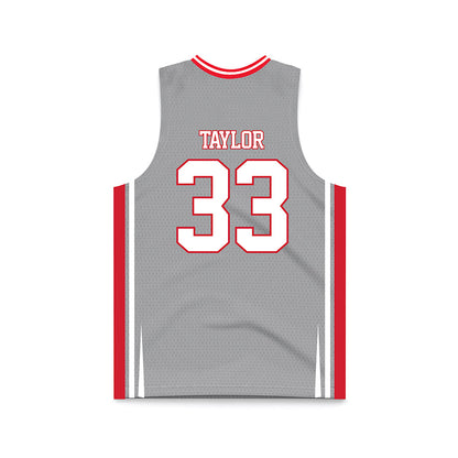 Arkansas State - NCAA Men's Basketball : Layne Taylor - Grey Basketball Jersey-1