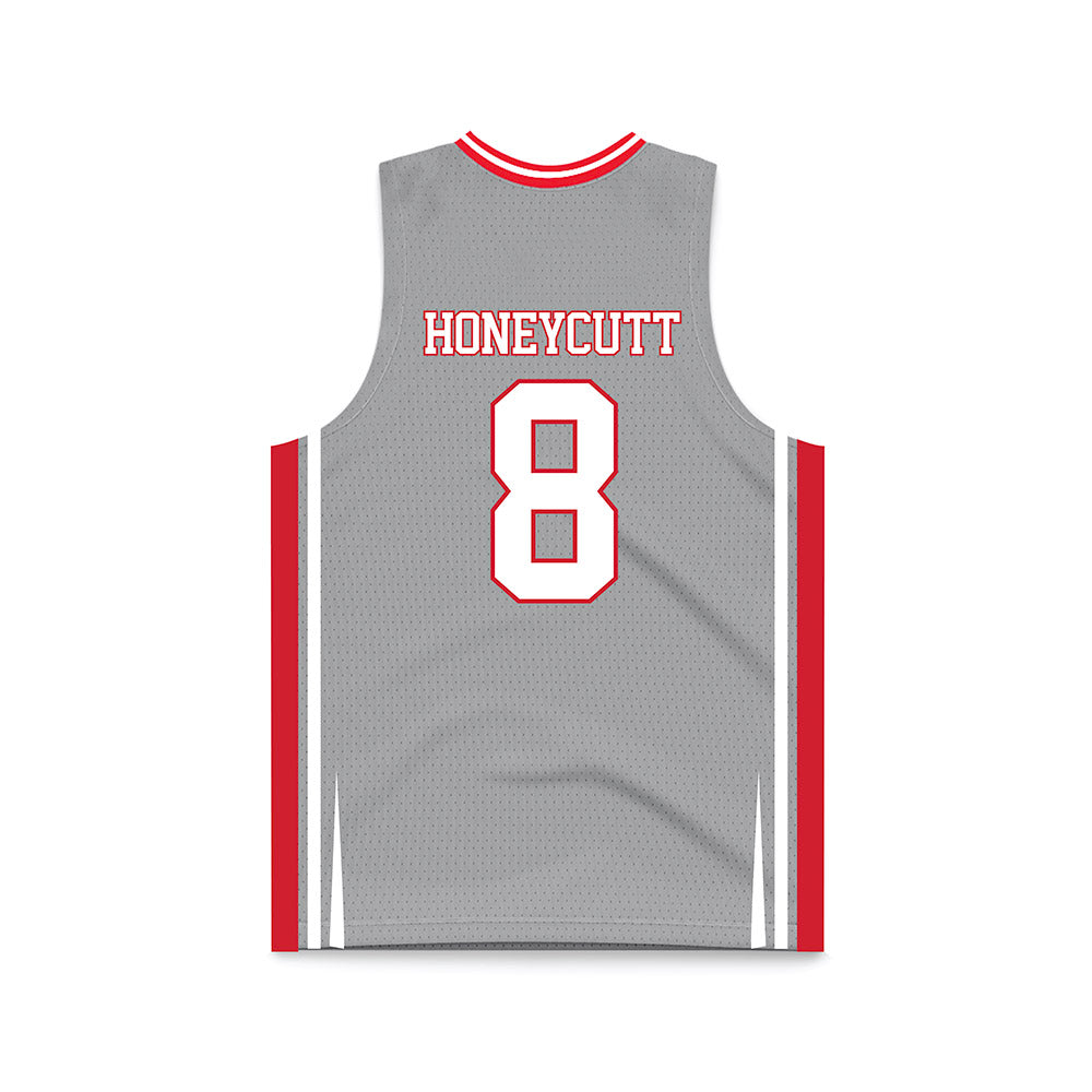 Arkansas State - NCAA Men's Basketball : Weston Honeycutt - Grey Basketball Jersey-1