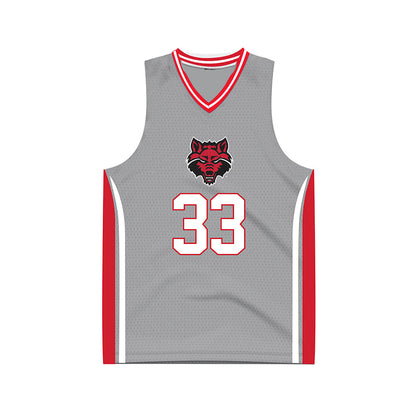 Arkansas State - NCAA Men's Basketball : Layne Taylor - Grey Basketball Jersey-0