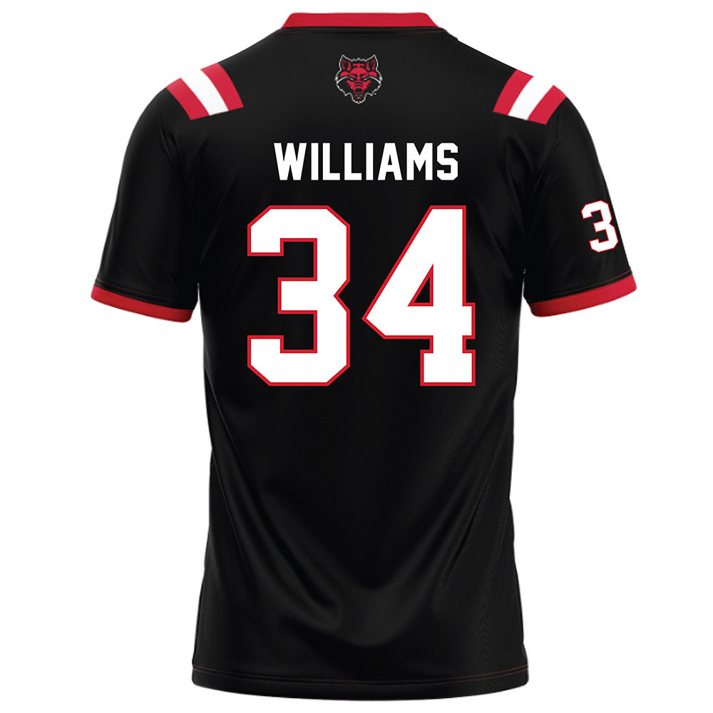 Arkansas State - NCAA Football : Marquis Williams - Black Football Jersey-1