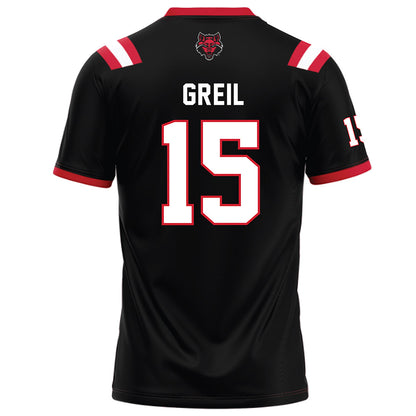 Arkansas State - NCAA Football : Brandon Greil - Black Football Jersey