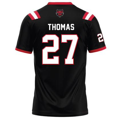 Arkansas State - NCAA Football : AJ Thomas - Black Football Jersey-1
