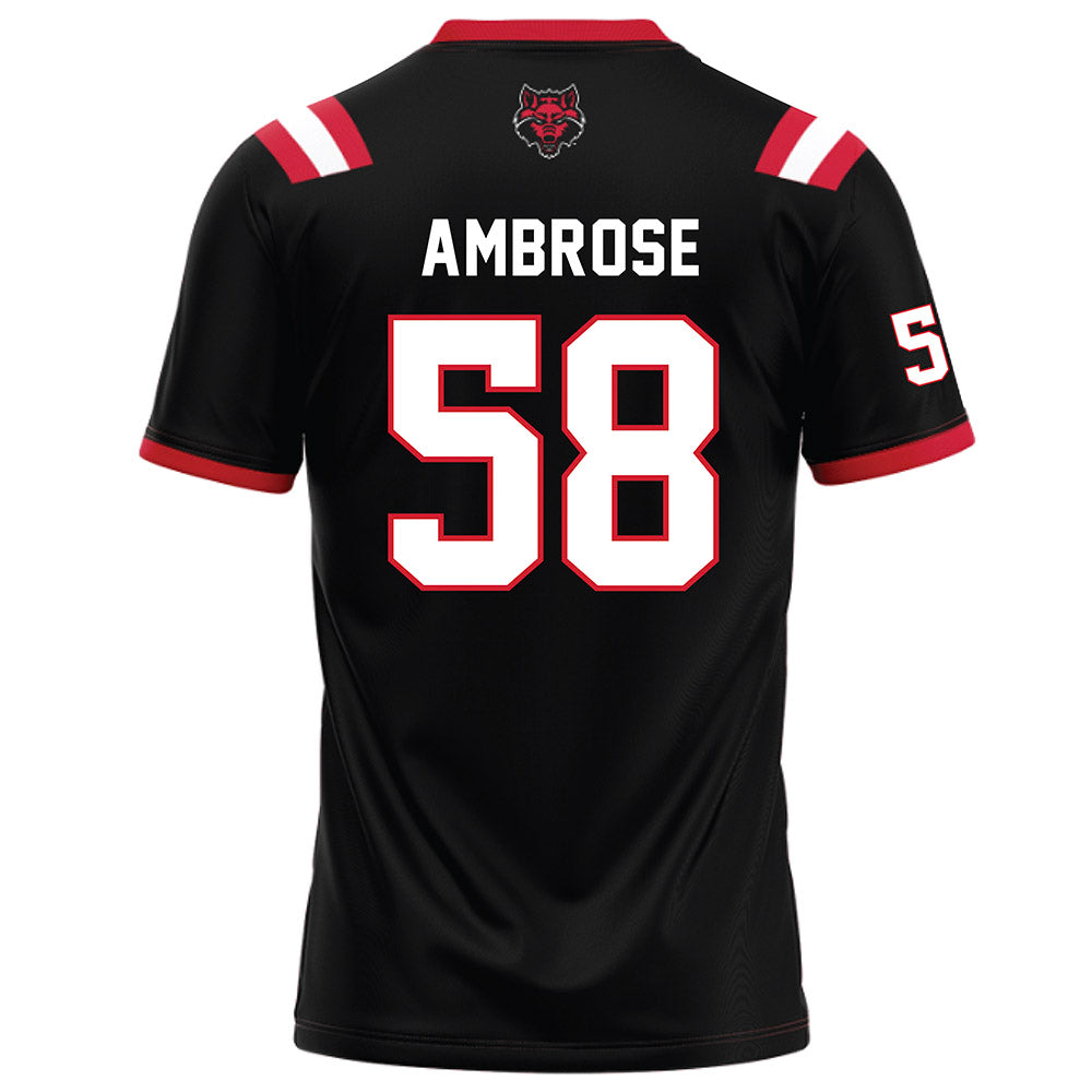 Arkansas State - NCAA Football : Cameron Ambrose - Black Football Jersey