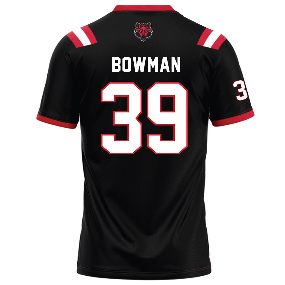 Arkansas State - NCAA Football : Ethan Bowman - Black Football Jersey-1