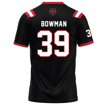 Arkansas State - NCAA Football : Ethan Bowman - Black Football Jersey-1