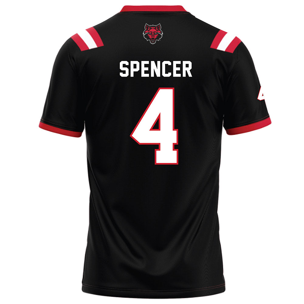 Arkansas State - NCAA Football : Devin Spencer - Black Football Jersey-1