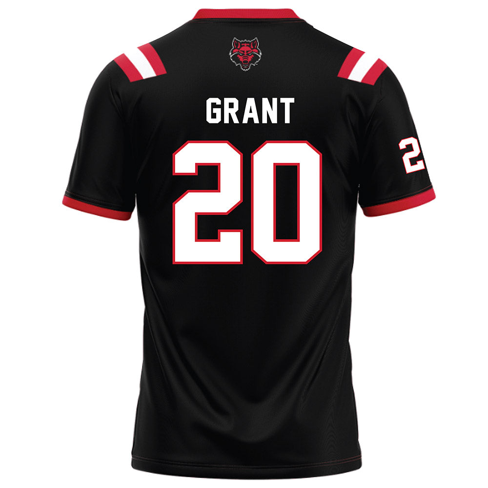 Arkansas State - NCAA Football : TJ Grant - Black Football Jersey-1
