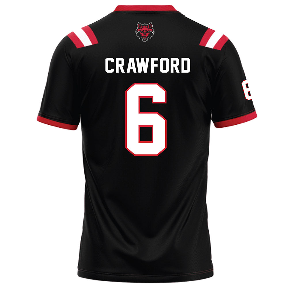 Arkansas State - NCAA Football : Ethan Crawford - Black Football Jersey-1