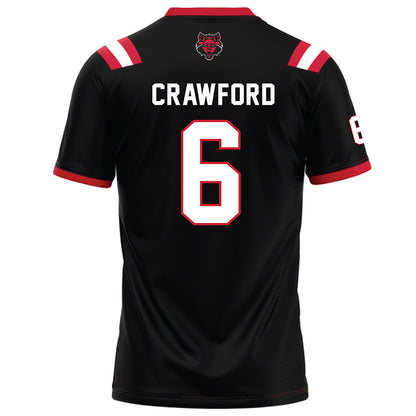 Arkansas State - NCAA Football : Ethan Crawford - Black Football Jersey-1
