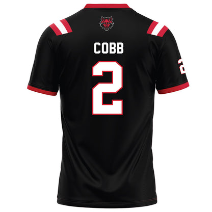 Arkansas State - NCAA Football : Chauncy Cobb - Black Football Jersey-1