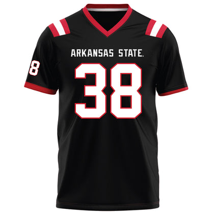 Arkansas State - NCAA Football : Noah Hamlin - Black Football Jersey-0