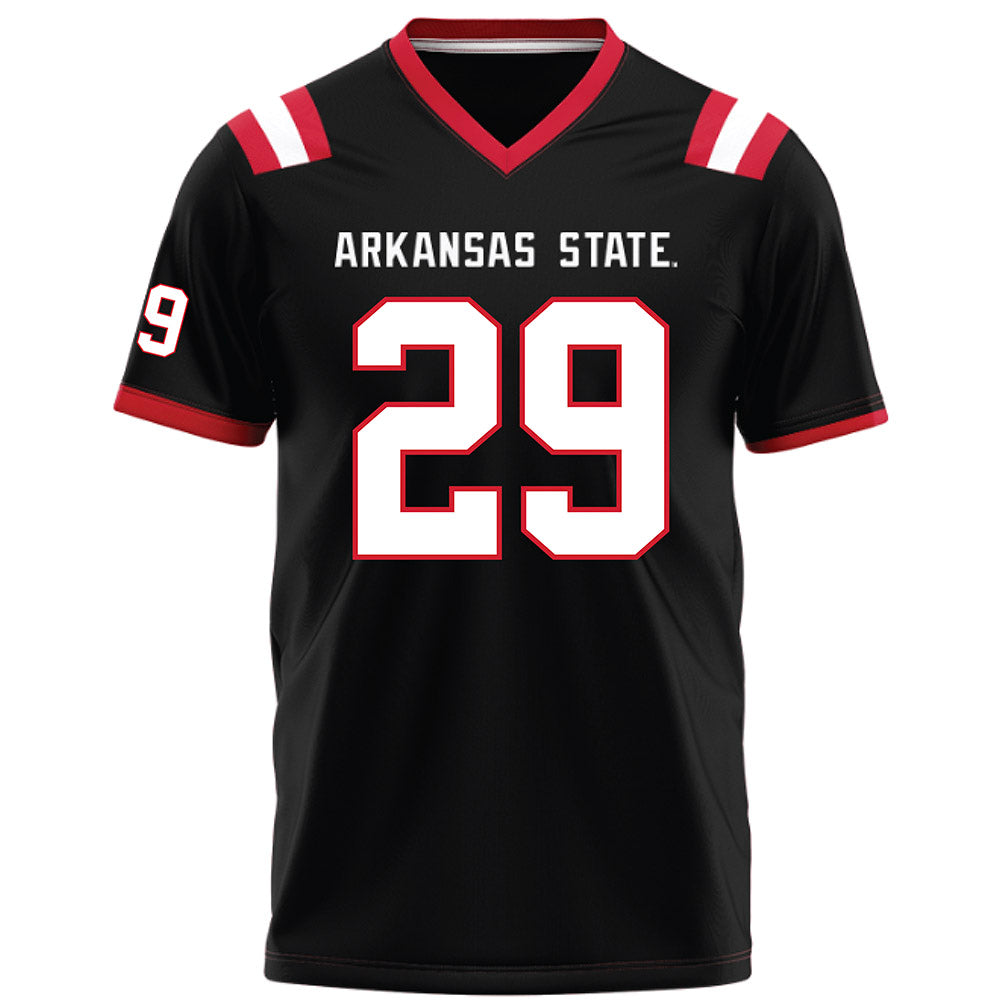 Arkansas State - NCAA Football : Luke Wisham - Black Football Jersey-0
