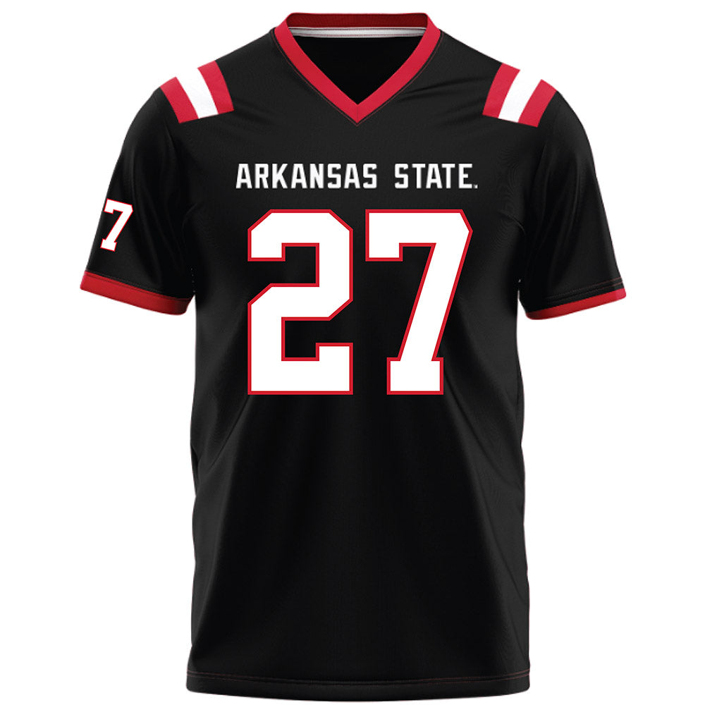 Arkansas State - NCAA Football : AJ Thomas - Black Football Jersey-0