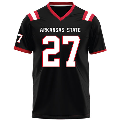Arkansas State - NCAA Football : AJ Thomas - Black Football Jersey-0