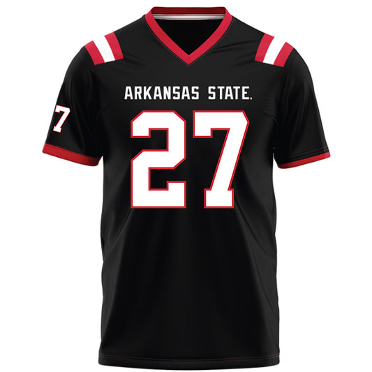 Arkansas State - NCAA Football : AJ Thomas - Black Football Jersey-0