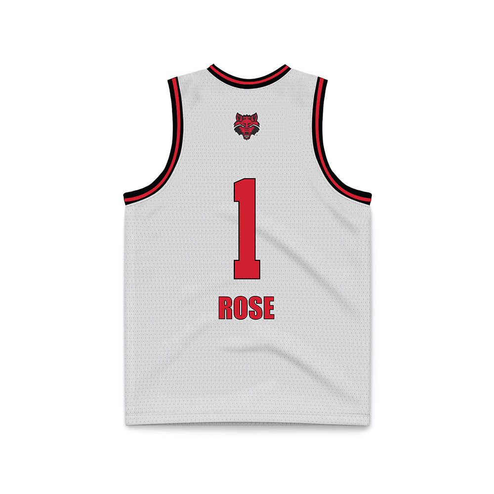 Arkansas State - NCAA Women's Basketball : Crislyn Rose - White Basketball Jersey