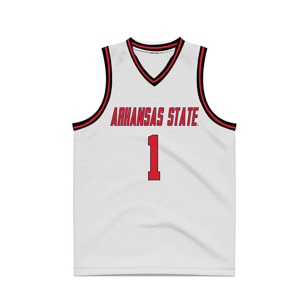 Arkansas State - NCAA Women's Basketball : Crislyn Rose - White Basketball Jersey