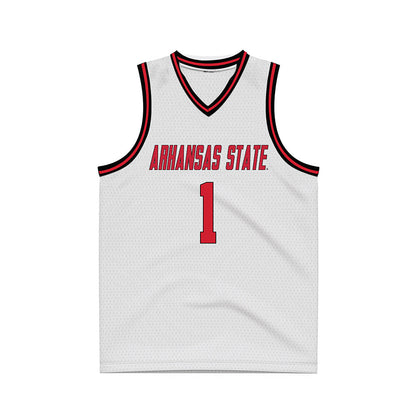 Arkansas State - NCAA Women's Basketball : Crislyn Rose - White Basketball Jersey