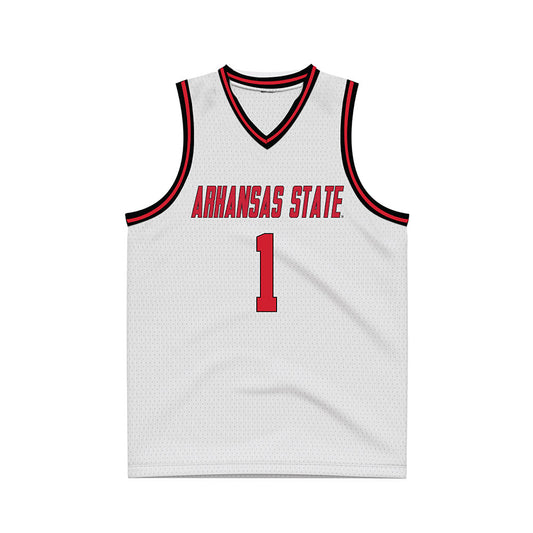 Arkansas State - NCAA Women's Basketball : Crislyn Rose - White Basketball Jersey