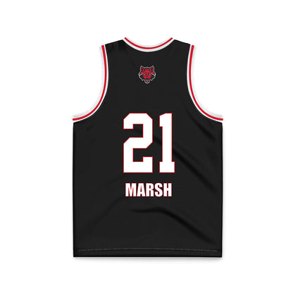 Arkansas State - NCAA Women's Basketball : Monica Marsh - Black Basketball Jersey-1