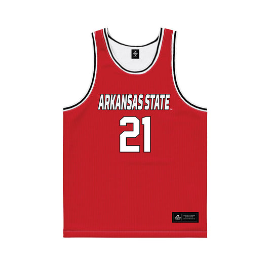 Arkansas State - NCAA Women's Basketball : Monica Marsh - Red Basketball Jersey-0