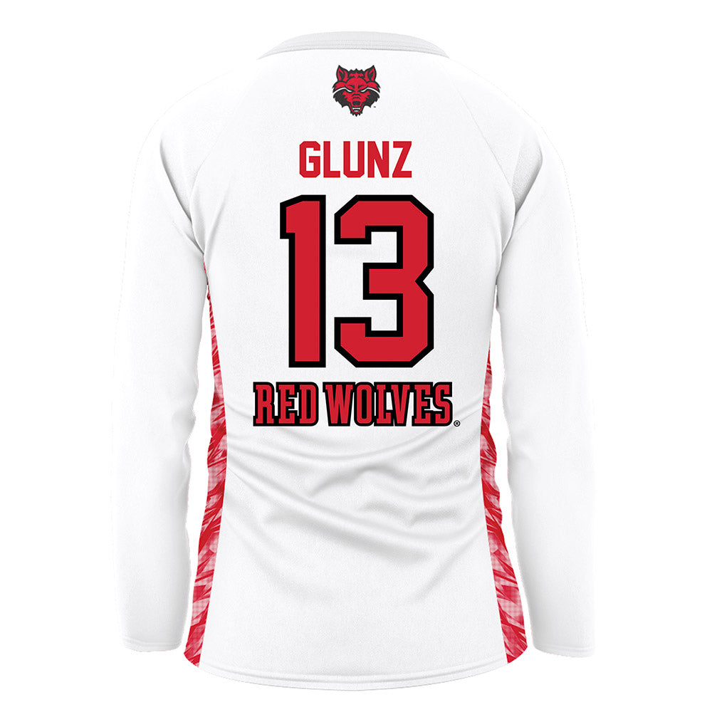 Arkansas State - NCAA Women's Volleyball : Haley Glunz - White Volleyball Jersey