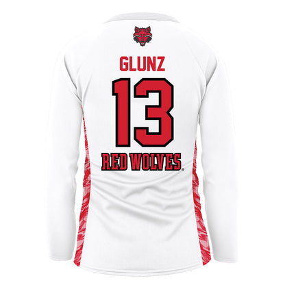 Arkansas State - NCAA Women's Volleyball : Haley Glunz - White Volleyball Jersey
