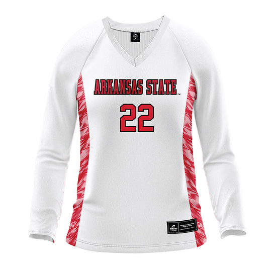 Arkansas State - NCAA Women's Volleyball : Devyn Lewis - White Volleyball Jersey