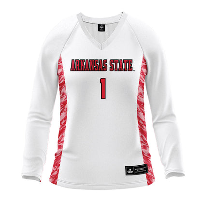 Arkansas State - NCAA Women's Volleyball : Abby Harris - White Volleyball Jersey