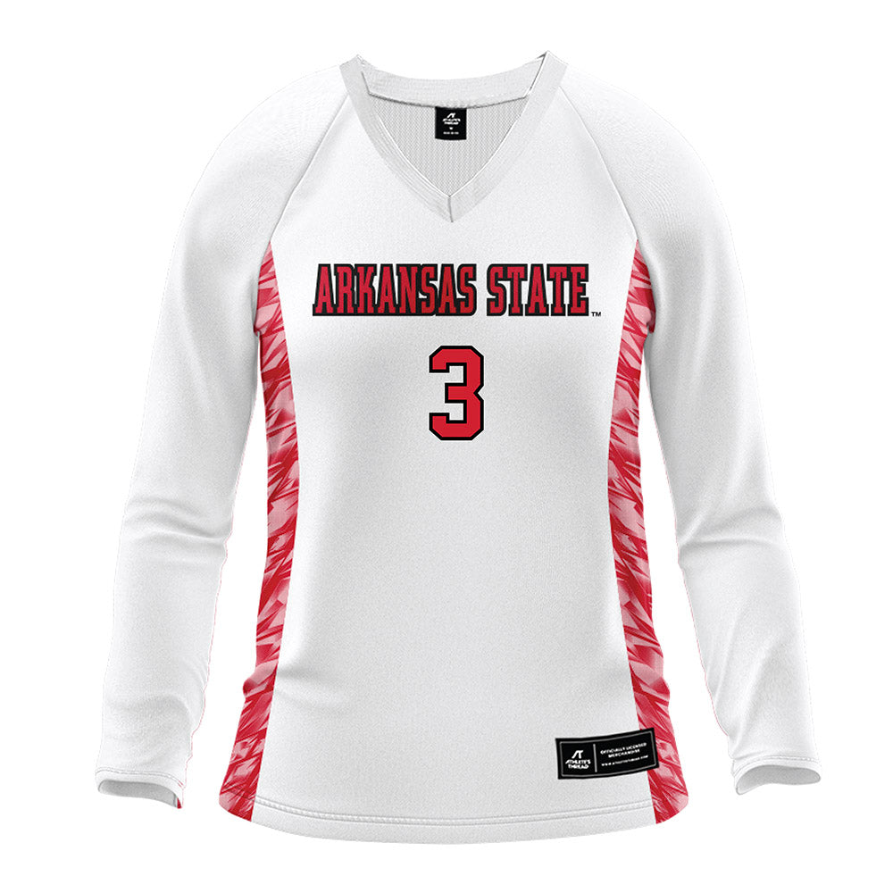 Arkansas State - NCAA Women's Volleyball : Libby Gee-Weiler - White Volleyball Jersey