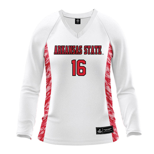 Arkansas State - NCAA Women's Volleyball : Reese Watters - White Volleyball Jersey