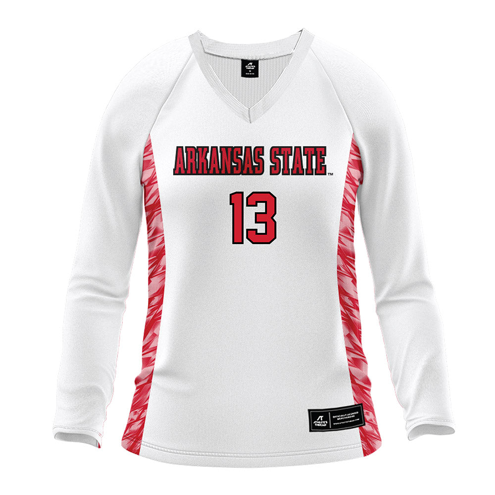 Arkansas State - NCAA Women's Volleyball : Haley Glunz - White Volleyball Jersey