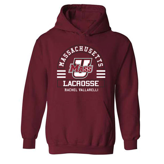 UMass - NCAA Women's Lacrosse : Rachel Vallarelli - Classic Fashion Shersey Hooded Sweatshirt-0
